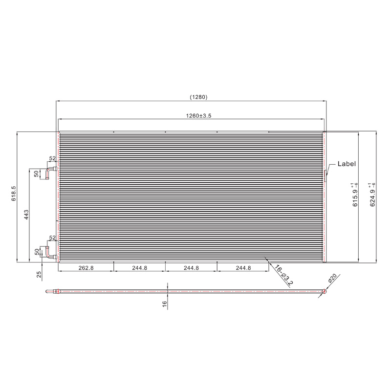 SC-1600 冷凝器盘管微通道热交换器C-1600 SC-1600 冷凝器盘管微通道热交换器C-1600